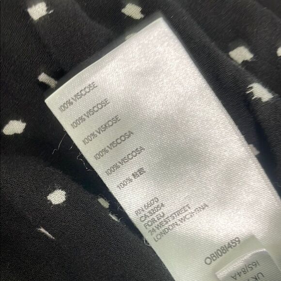 Maeve Anthropologie Cheyenne Black and White Peplum Blouse Long Sleeve - Picture 11 of 11